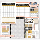 New Year’s Day Kit | A5 or 7x9 Create Your Own Monthly or Dashboard | Monthly & Reading Log Sticker Kit | All That Glitters | KIT-502-U