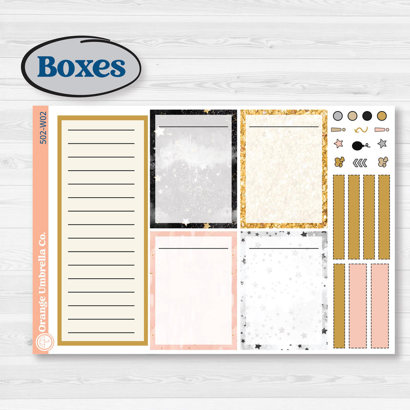 New Year’s Day Kit | Laurel Denise Scout Large Planner Kit Stickers | All That Glitters | KIT-502-W
