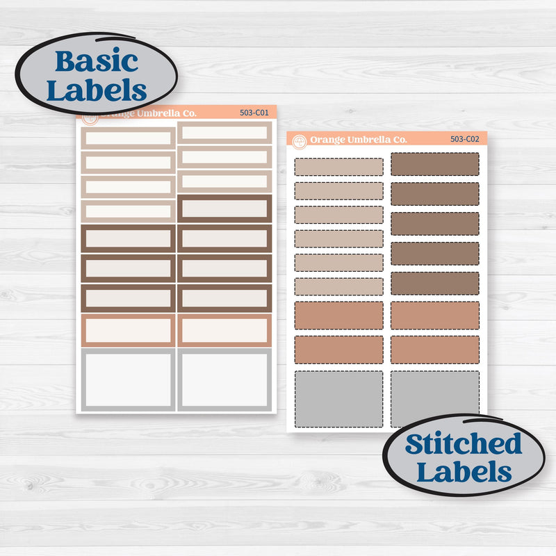 Neutral Woodland Kit | Weekly Add-On Labels Planner Kit Stickers | Whispers of Hope | KIT-503-C