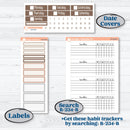 Neutral Woodland Kit | Plum Vertical Priorities 7x9 Planner Kit Stickers | Whispers of Hope | KIT-503-H