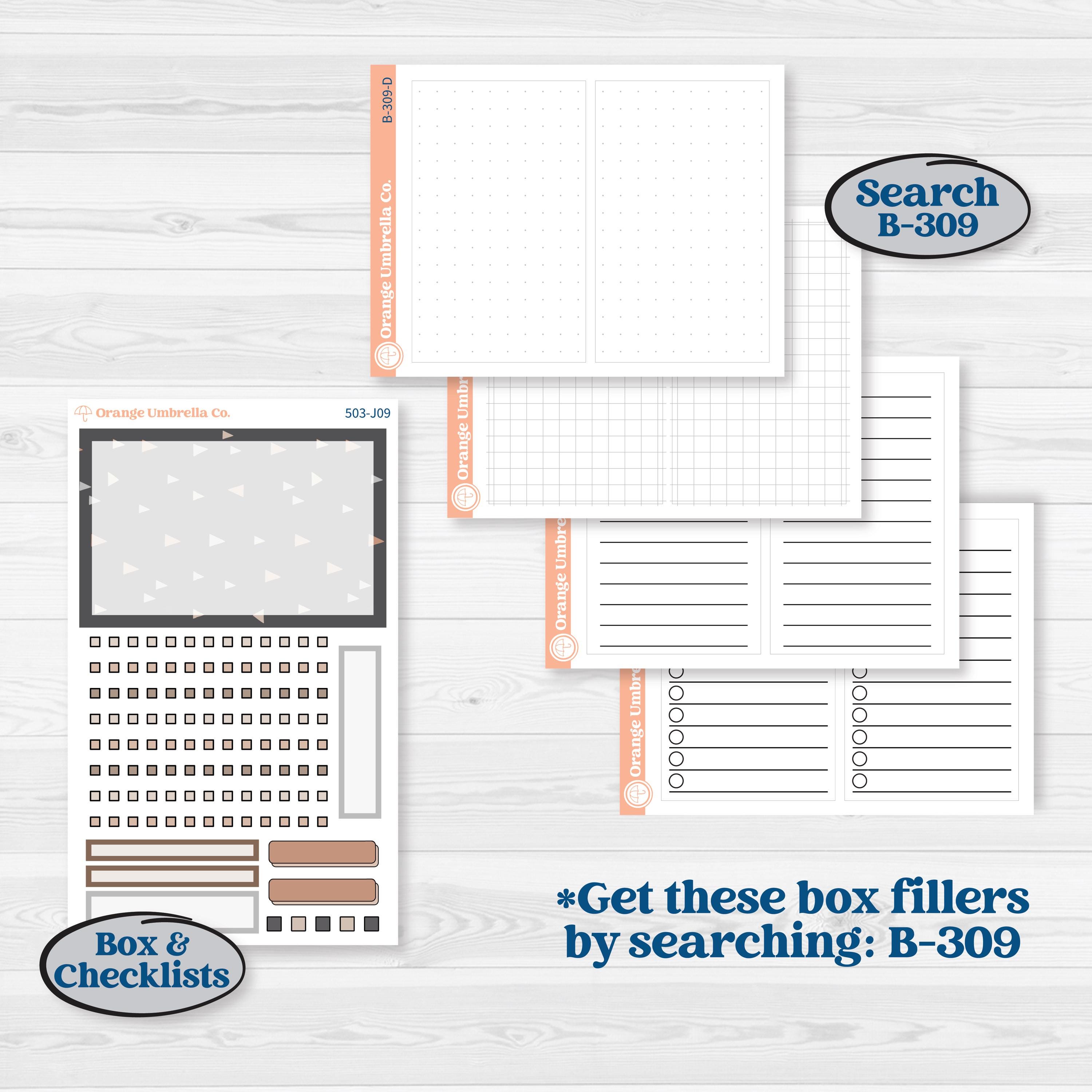 Neutral Woodland Kit | A5 Daily Duo Planner Kit Stickers | Whispers of Hope | KIT-503-J