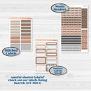 Neutral Woodland Kit | 7x9 Plum Daily Planner Kit Stickers | Whispers of Hope | KIT-503-L