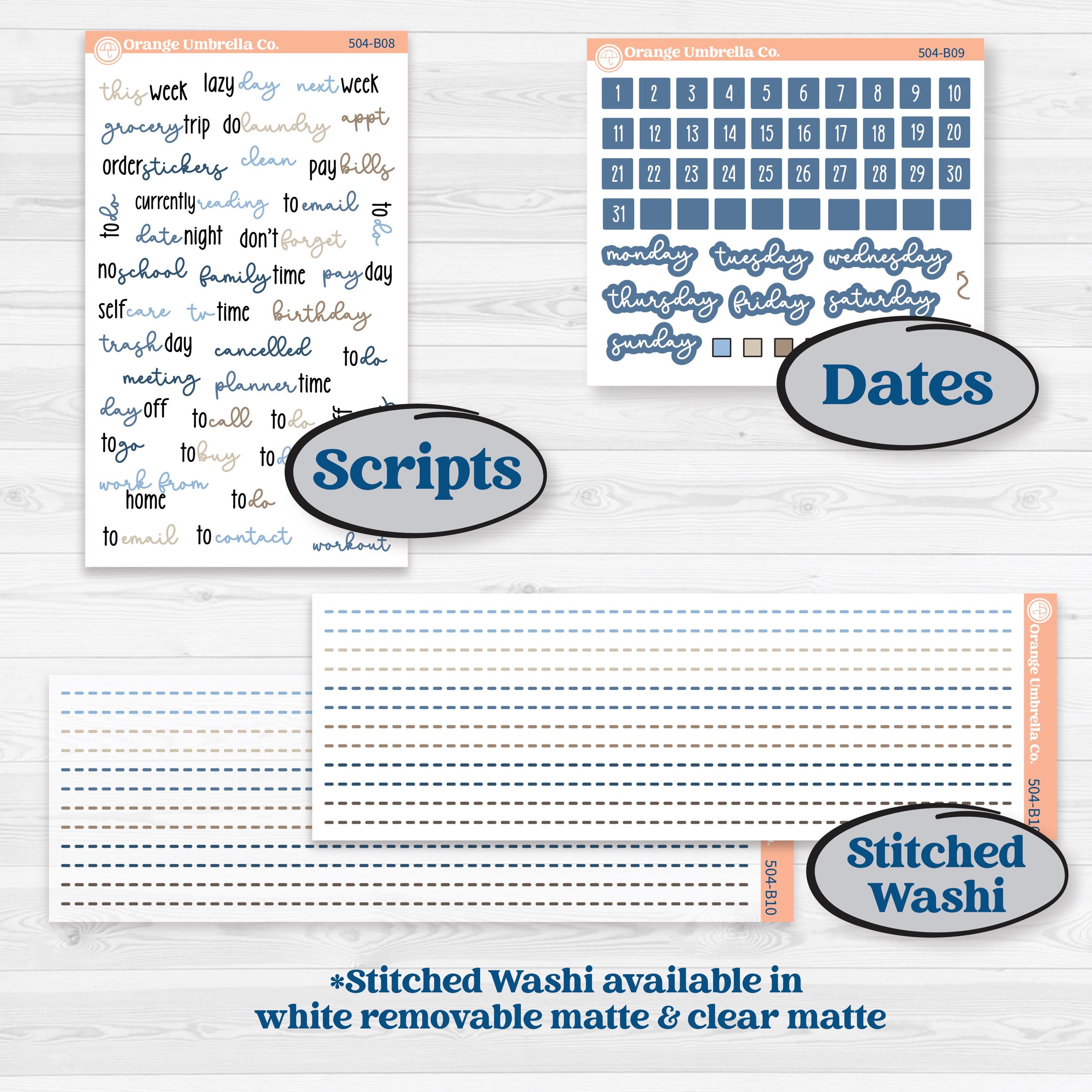 Nostalgic Frosty Winter Kit | Weekly Add-On Planner Kit Stickers | Frosted Windowpanes | KIT-504-B