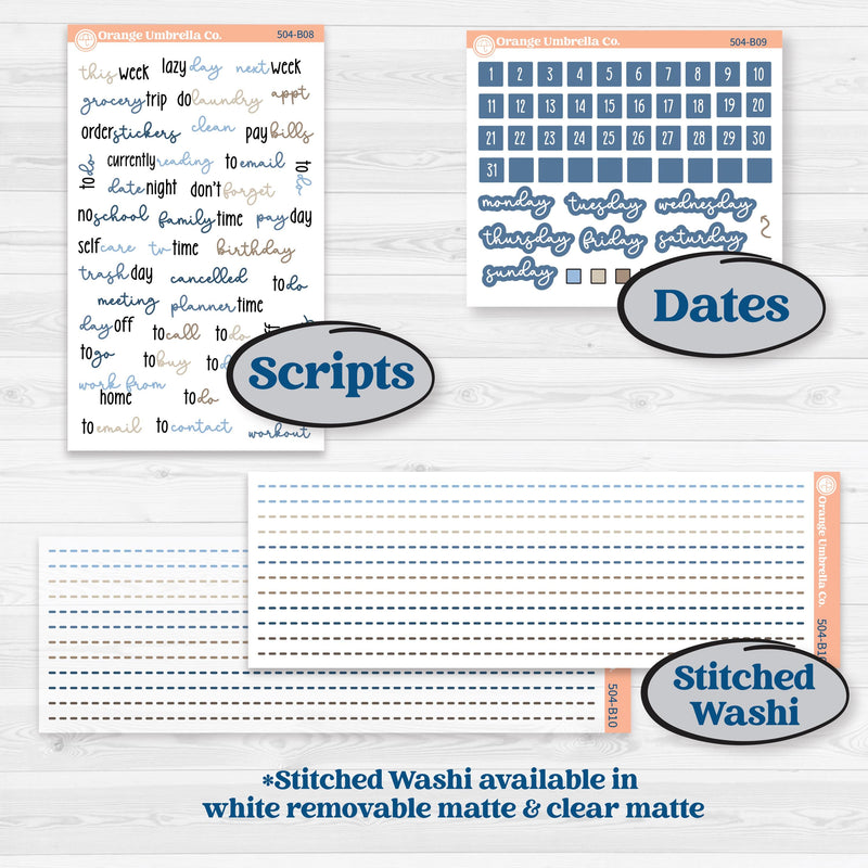 Nostalgic Frosty Winter Kit | Weekly Add-On Planner Kit Stickers | Frosted Windowpanes | KIT-504-B