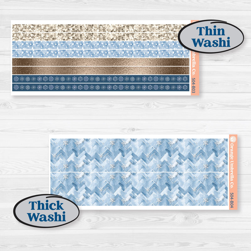 Nostalgic Frosty Winter Kit | Weekly Add-On Planner Kit Stickers | Frosted Windowpanes | KIT-504-B