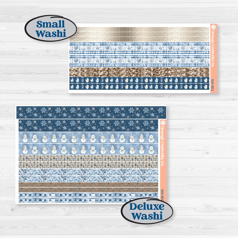Nostalgic Frosty Winter Kit | Weekly Add-On Planner Kit Stickers | Frosted Windowpanes | KIT-504-B