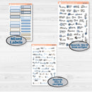 Nostalgic Frosty Winter Kit | Hobonichi Cousin Weekly & Daily Planner Kit Stickers | Frosted Windowpanes | KIT-504-E