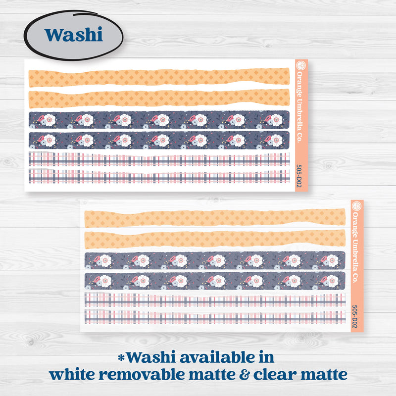 Cheerful Floral Kit | Journaling or Scrapbooking Kit | Creative Junk Journal Planner Stickers | Beatriz | KIT-505-D