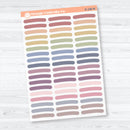 Highlighter Brush Strokes | Clear Matte Deco Planner Stickers | D-108-CM