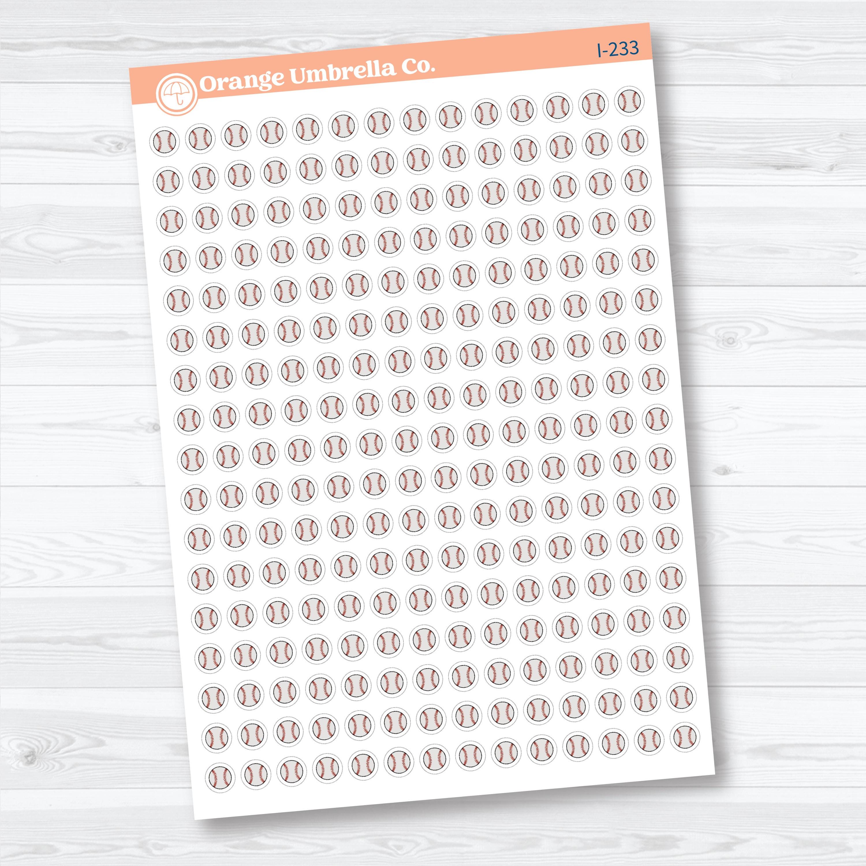 Micro Baseball Icons | Planner Stickers | I-233