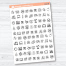 School Event Themed Icons | Planner Stickers | I-234