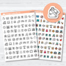 School event themed icon planner stickers