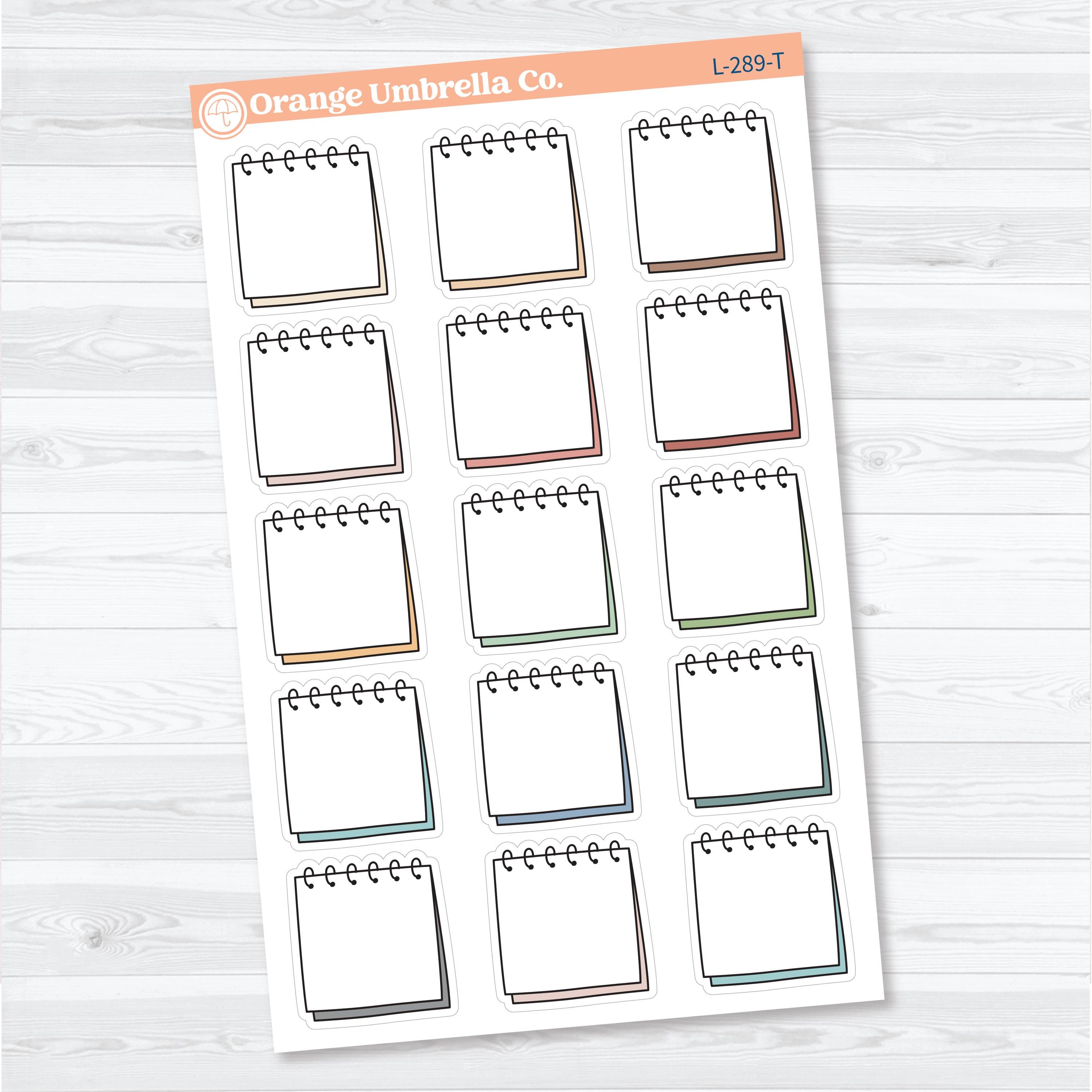 Spiral Top Notepad Labels | Planner Stickers | L-289