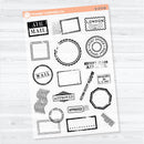 Clear Matte Vintage Postmark Stamp Stickers for Scrapbooking, Junk Journaling & Planners | D-373-CM