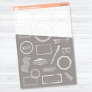 Clear Matte Vintage Postmark Stamp Stickers for Scrapbooking, Junk Journaling & Planners | D-373-CM