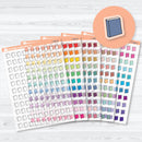 Hand Doodled Book Reading Icons | Clear Matte Planner Stickers | I-396-CM