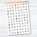 February and Valentine's Day Icon Planner Stickers | Functional Planner Icons | I-235
