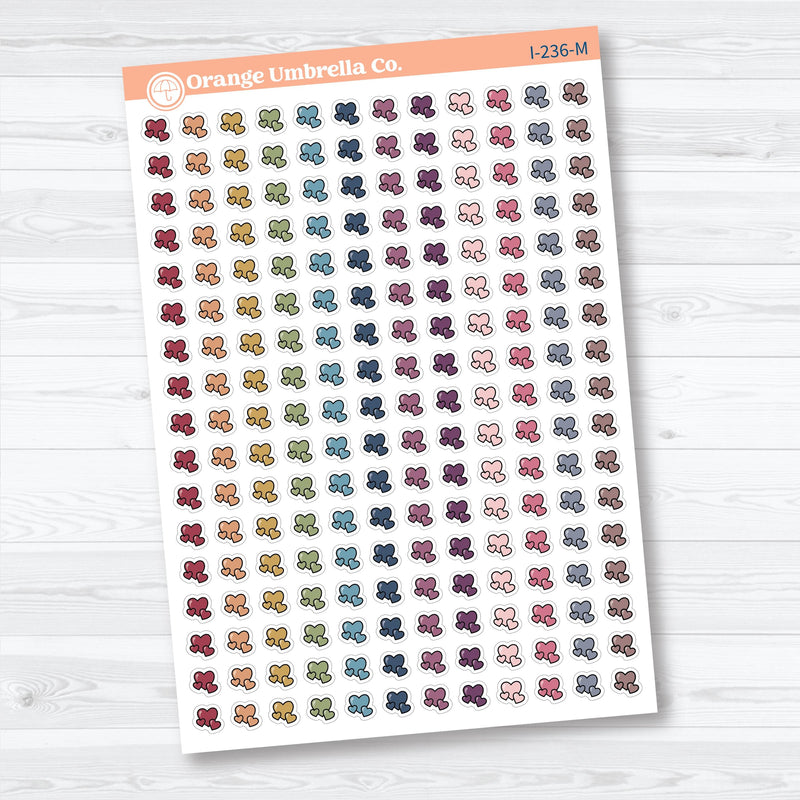 Micro 2026 Kit Heart Icon Planner Stickers | Mini Functional Planner Stickers | I-236