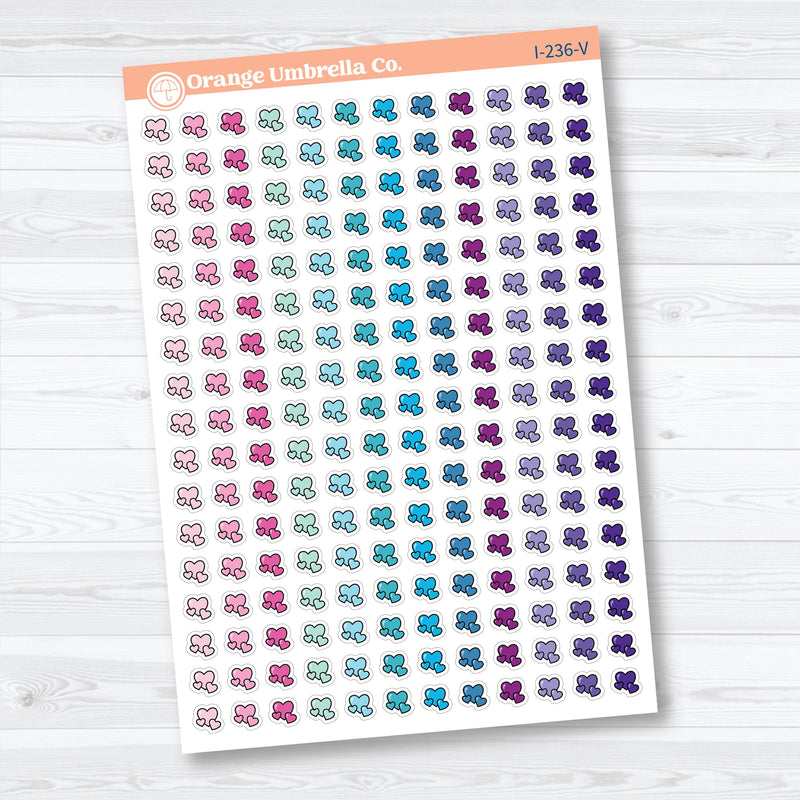 Micro 2026 Kit Heart Icon Planner Stickers | Mini Functional Planner Stickers | I-236
