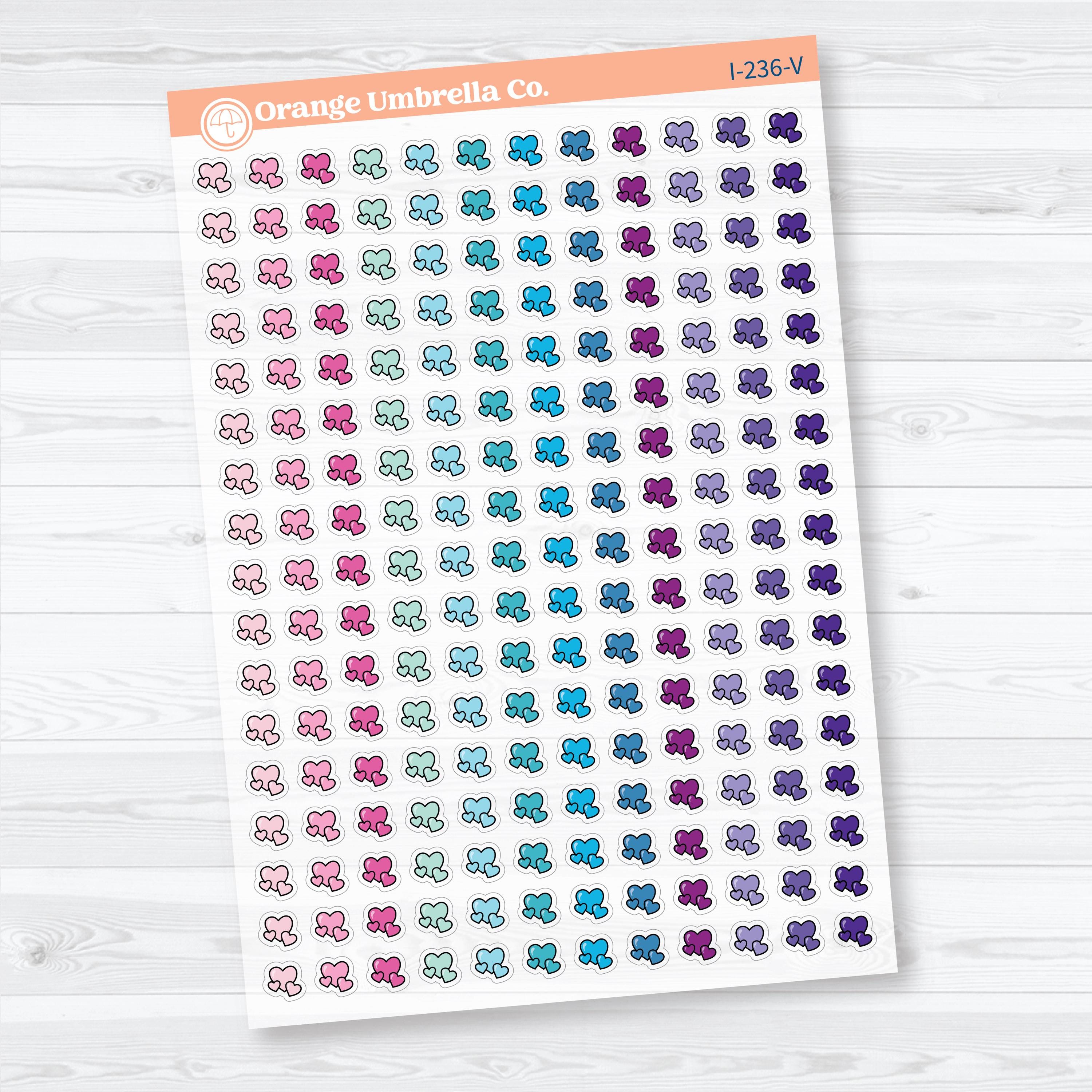 Micro 2026 Kit Heart Icon Clear Matte Planner Stickers | Mini Functional Planner Stickers | I-236-CM