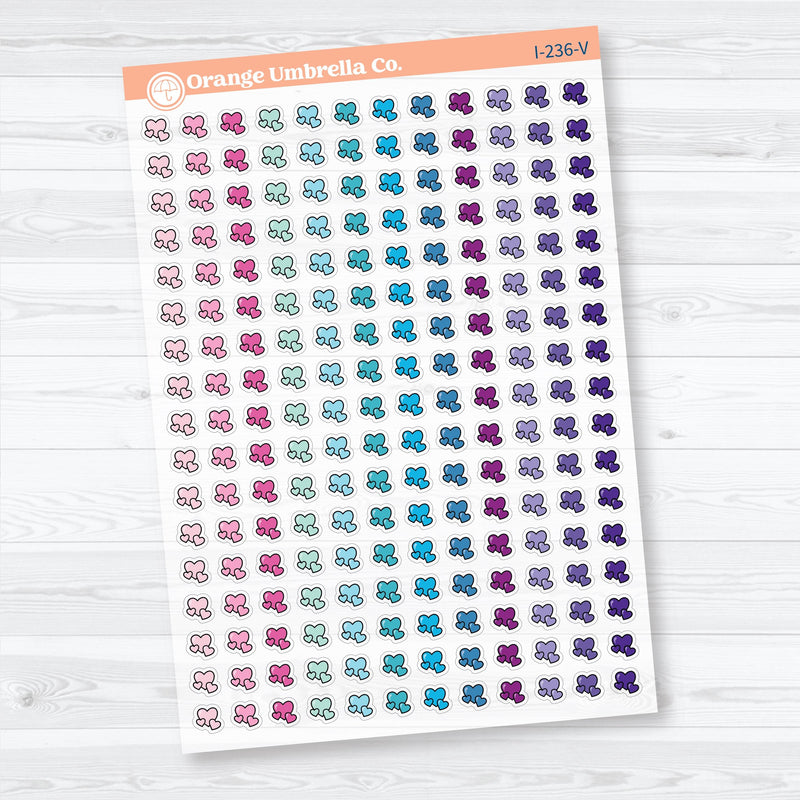 Micro 2026 Kit Heart Icon Clear Matte Planner Stickers | Mini Functional Planner Stickers | I-236-CM