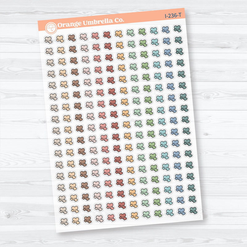 Micro 2026 Kit Heart Icon Clear Matte Planner Stickers | Mini Functional Planner Stickers | I-236-CM