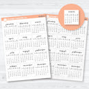 2027 Mini Calendar planner stickers sheet with F17 script months by Orange Umbrella Co
