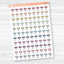 Birthday Celebration Balloon Icon Clear Matte Planner Stickers | Party & Event Planner Sticker | I-109-CM