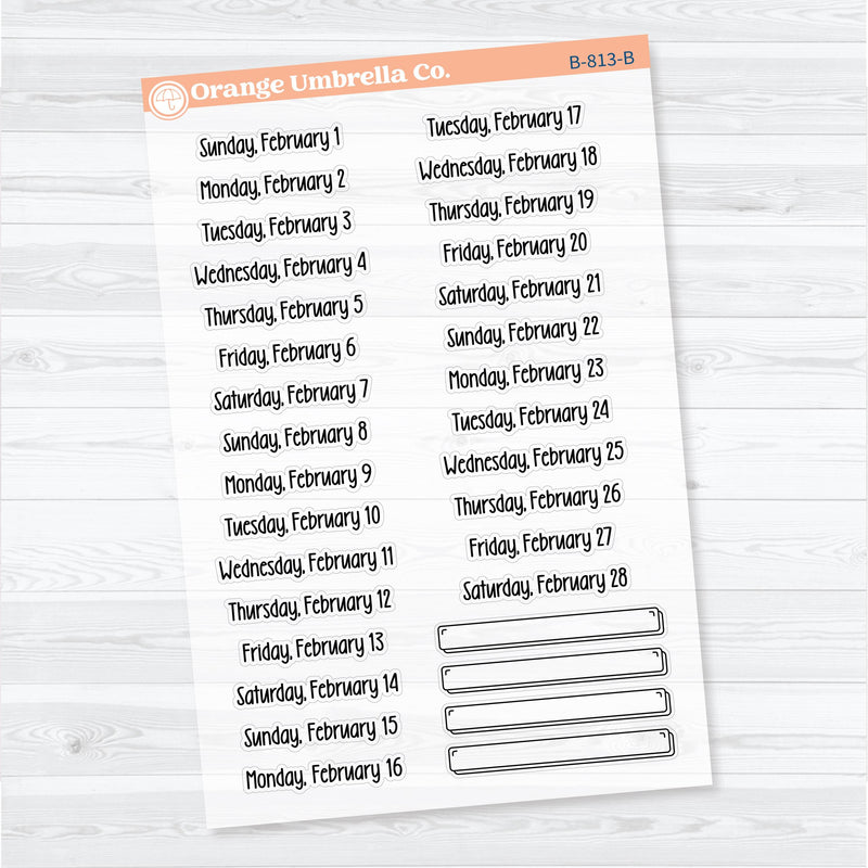2026 Dates of the Month | F18 Print | Jan–June | B-812–817-BCM