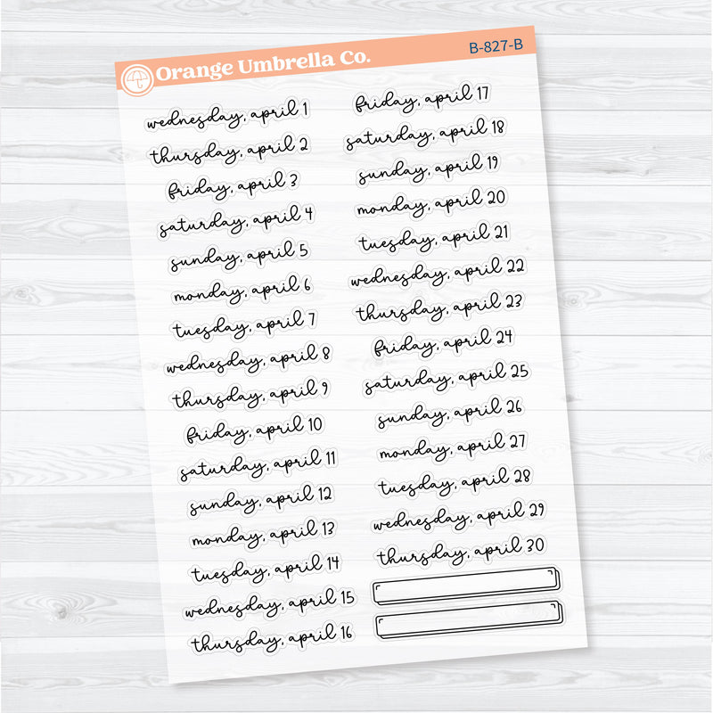 2026 Dates of the Month | F18 Script | Jan–June | B-824–829-BCM