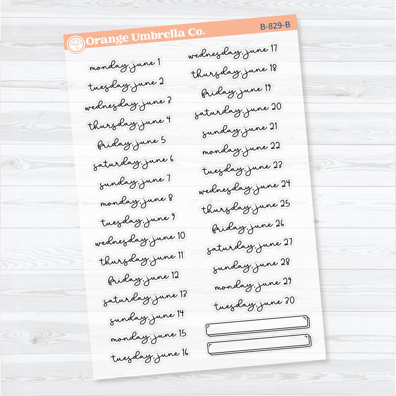 2026 Dates of the Month | F18 Script | Jan–June | B-824–829-BCM