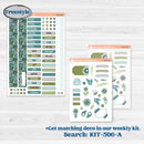 Soft Blue Florals Kit | Journaling or Scrapbooking Kit | Creative Junk Journal Planner Stickers | Blue Flora | KIT-506-D