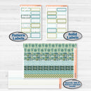 Soft Blue Florals Kit | Hobonichi Cousin Weekly & Daily Planner Kit Stickers | Blue Flora | KIT-506-E