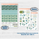 Soft Blue Florals Kit | Hobonichi Cousin Weekly & Daily Planner Kit Stickers | Blue Flora | KIT-506-E