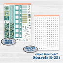 Soft Blue Florals Kit | Hobonichi Weeks Weekly Planner Kit Stickers | Blue Flora | KIT-506-F