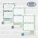 Soft Blue Florals Kit | A5 Daily Duo Planner Kit Stickers | Blue Flora | KIT-506-J