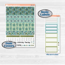Soft Blue Florals Kit | A5 Daily Duo Planner Kit Stickers | Blue Flora | KIT-506-J