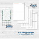 Soft Blue Florals Kit | 7x9 Erin Condren Daily Duo Planner Kit Stickers | Blue Flora | KIT-506-K