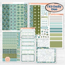 Soft Blue Florals Kit | 7x9 Erin Condren Daily Duo Planner Kit Stickers | Blue Flora | KIT-506-K