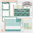 Soft Blue Florals Kit | 7x9 Erin Condren Life Planner Monthly & Dashboard Sticker Kit | Blue Flora | KIT-506-N