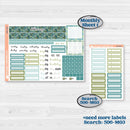Soft Blue Florals Kit | A5 Plum Monthly & Dashboard Planner Kit Stickers | Blue Flora | KIT-506-P
