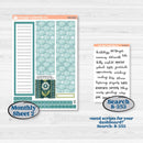 Soft Blue Florals Kit | 7x9 Plum Monthly & Dashboard Planner Kit Stickers | Blue Flora | KIT-506-Q