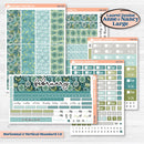 Soft Blue Florals Kit | Laurel Denise Nancy Large & Anne Large Planner Kit Stickers | Blue Flora | KIT-506-V