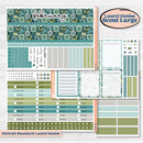 Soft Blue Florals Kit | Laurel Denise Scout Large Planner Kit Stickers | Blue Flora | KIT-506-W
