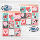Sweet Valentine Florals | Weekly Sticker Kit for Vertical Planners like Erin Condren | Call Me Sweetheart | KIT-507-A