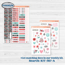 Sweet Valentine Florals | Journaling or Scrapbooking Kit | Creative Junk Journal Planner Stickers | Call Me Sweetheart | KIT-507-D