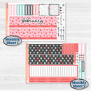 Sweet Valentine Florals | 7x9 Erin Condren Life Planner Monthly & Dashboard Sticker Kit | Call Me Sweetheart | KIT-507-N