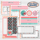 Sweet Valentine Florals | 7x9 Plum Monthly & Dashboard Planner Kit Stickers | Call Me Sweetheart | KIT-507-Q