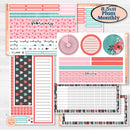 Sweet Valentine Florals | 8.5x11 Plum Monthly & Dashboard Planner Kit Stickers | Call Me Sweetheart | KIT-507-R
