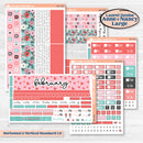 Sweet Valentine Florals | Laurel Denise Nancy Large & Anne Large Planner Kit Stickers | Call Me Sweetheart | KIT-507-V